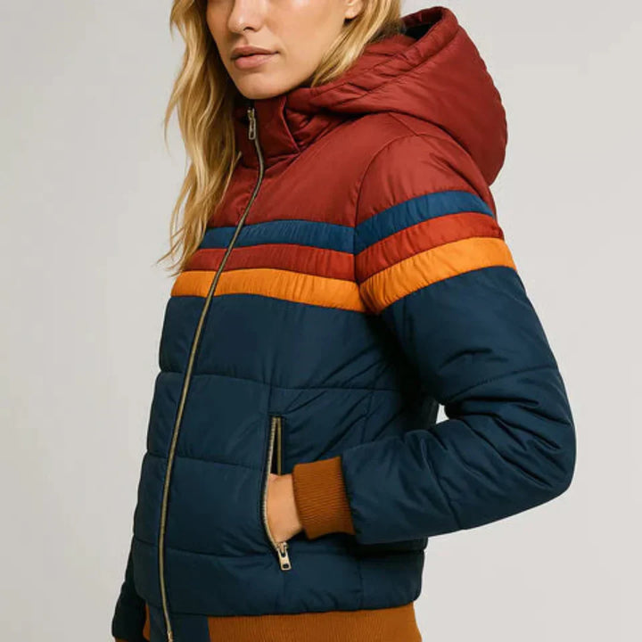 Hailey™ | Retro Striped Quilted Jacket