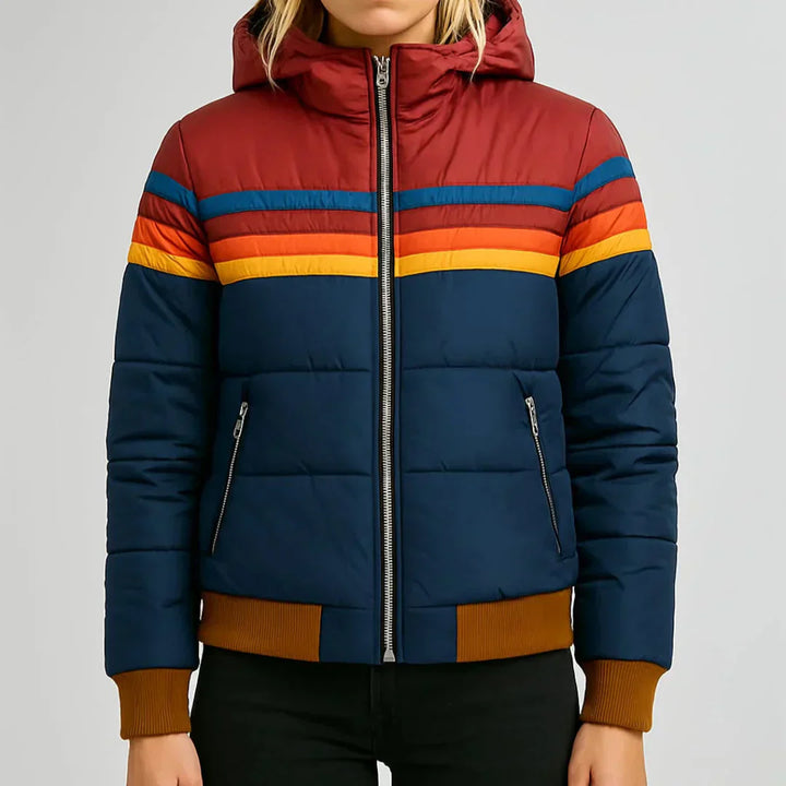 Hailey™ | Retro Striped Quilted Jacket