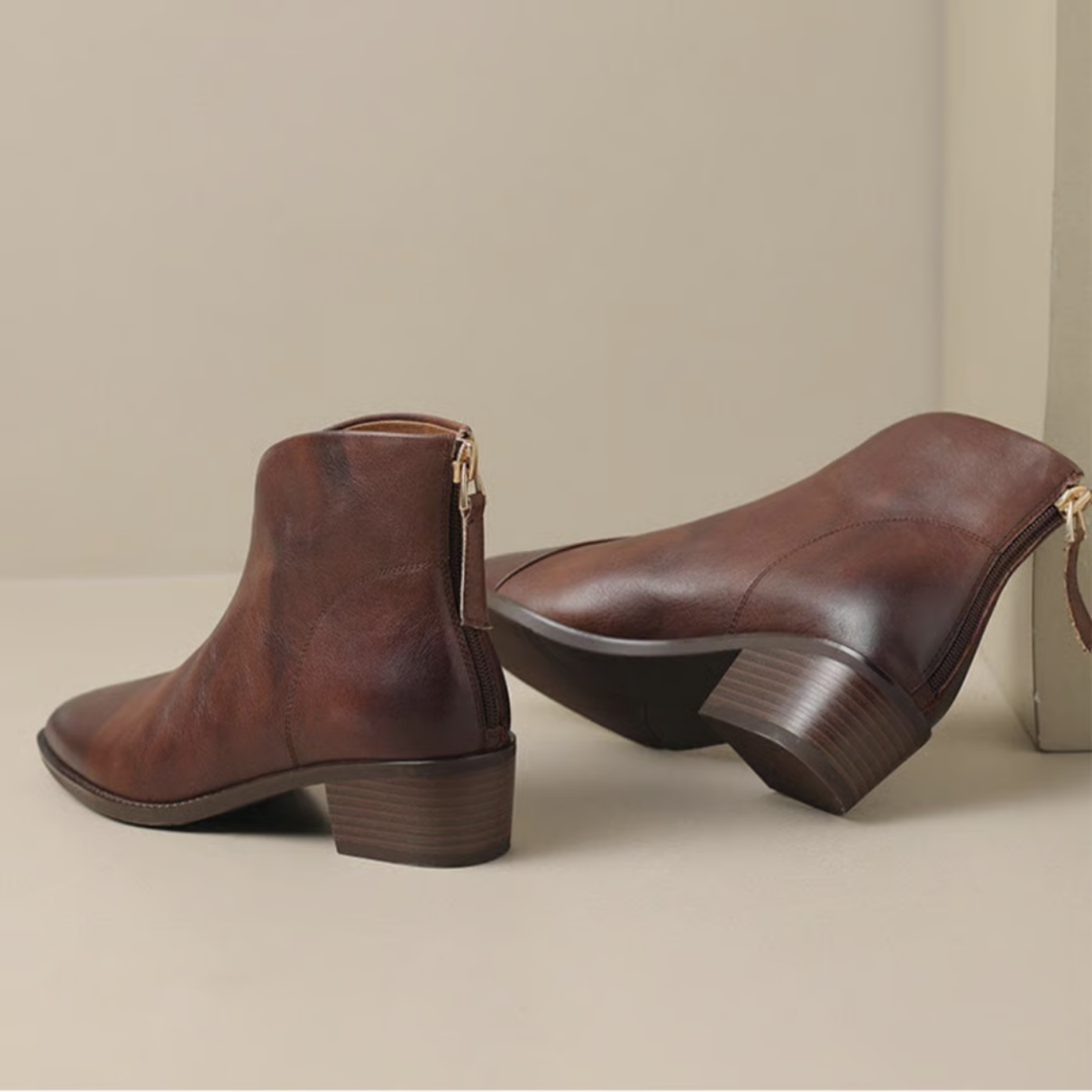 Harper | Luxury Ankle Boots with Low Heels