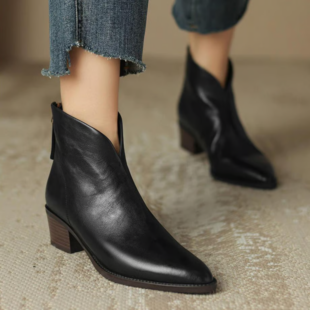 Harper | Luxury Ankle Boots with Low Heels