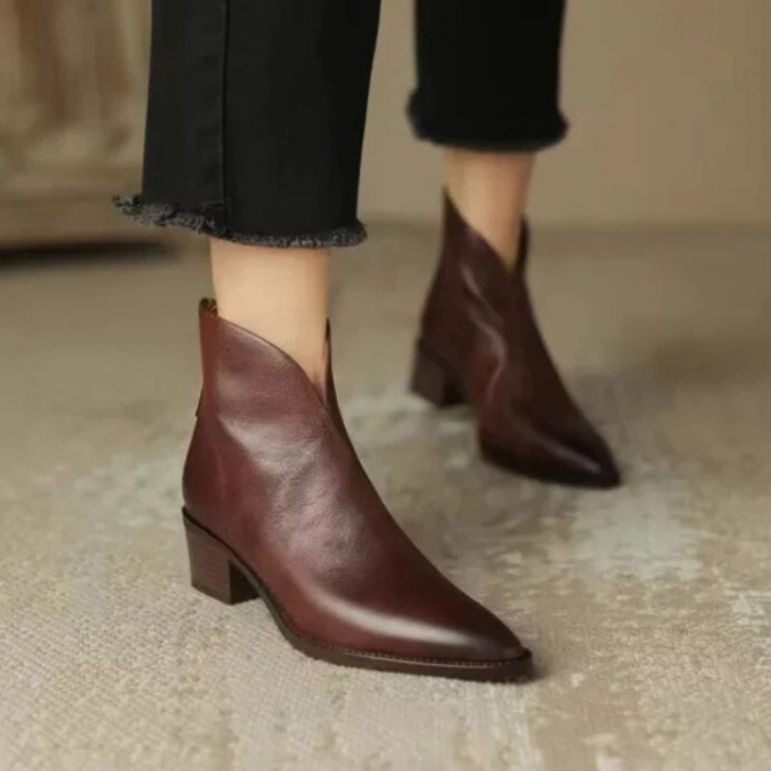 Harper | Luxury Ankle Boots with Low Heels