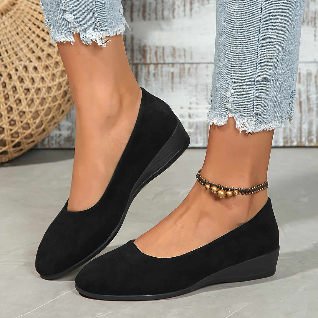 Zoe™ – Comfortable ballerina flats with wedge heels