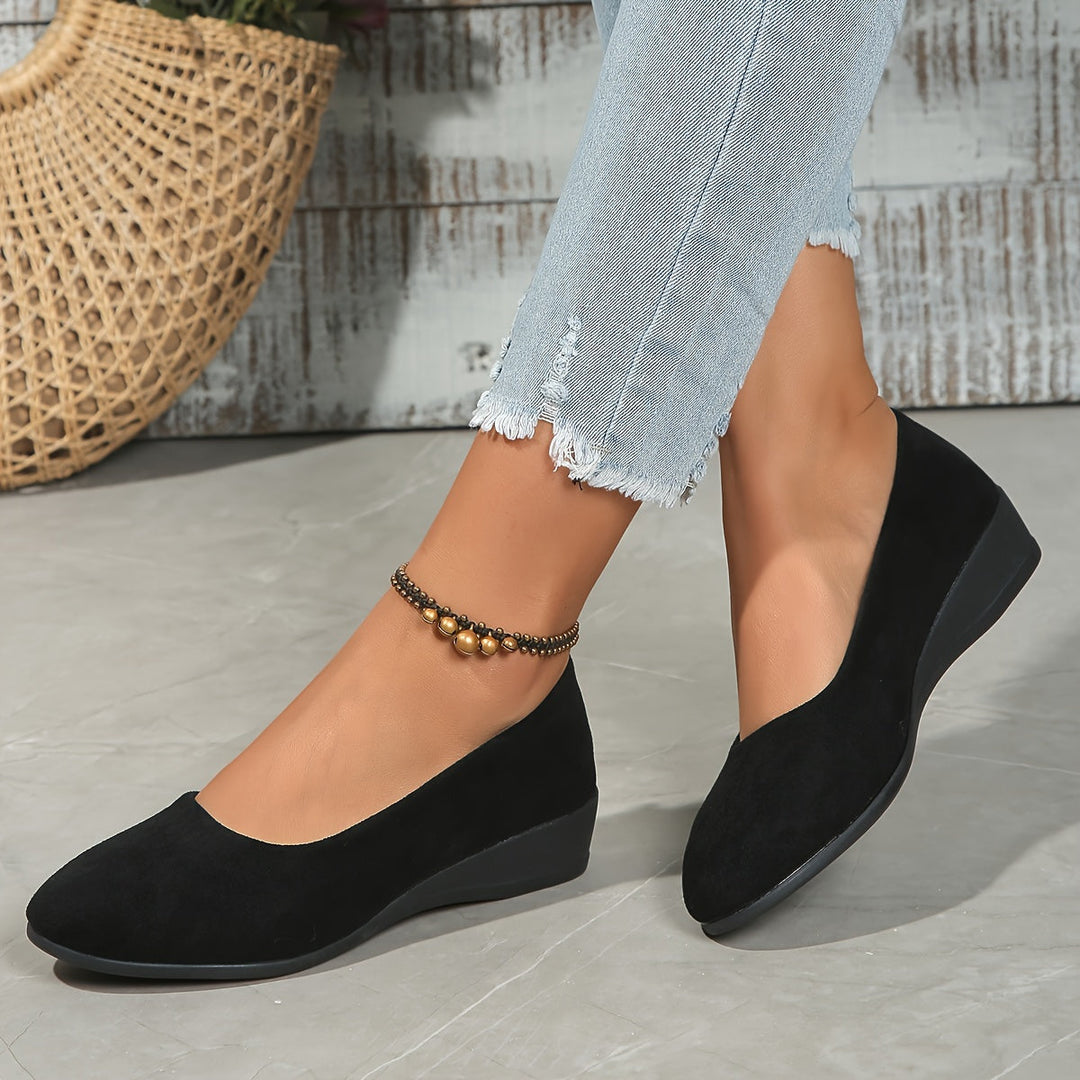 Zoe™ – Comfortable ballerina flats with wedge heels
