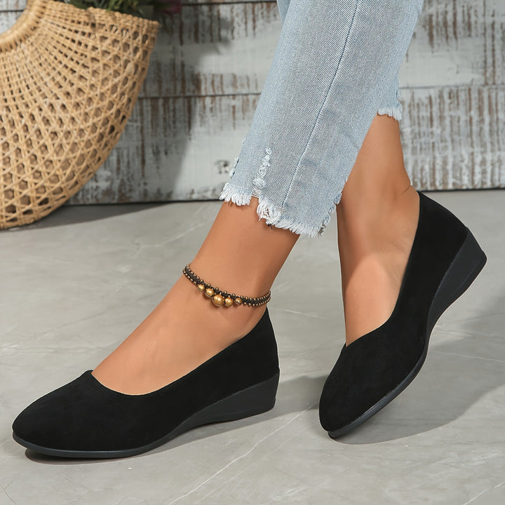 Zoe™ – Comfortable ballerina flats with wedge heels
